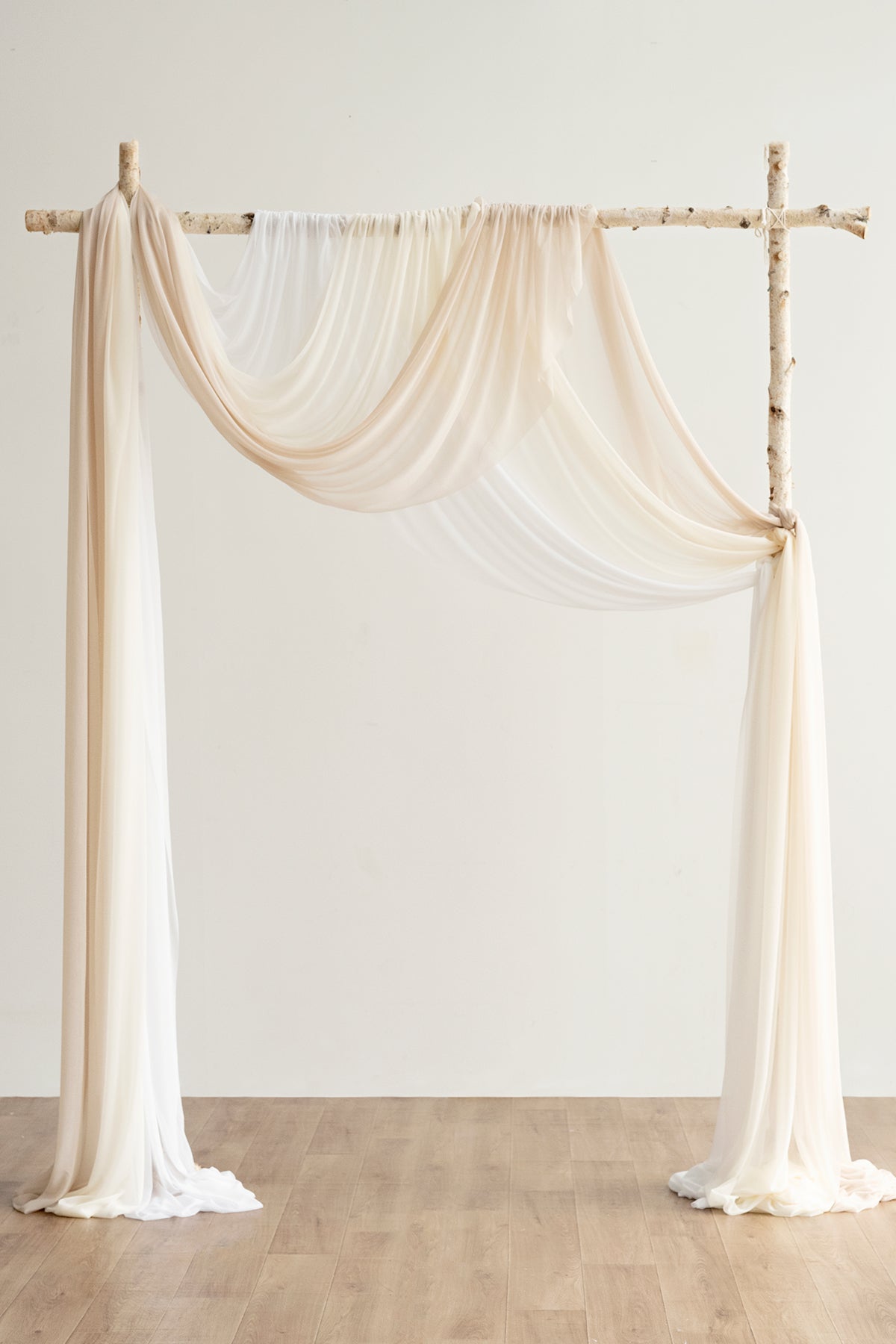 Wedding Arch Drapes in White & Beige