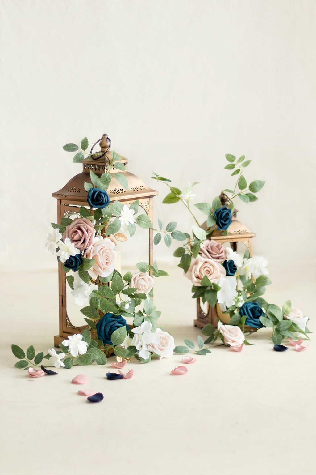 1.8ft Flower Garlands in Dusty Rose & Navy