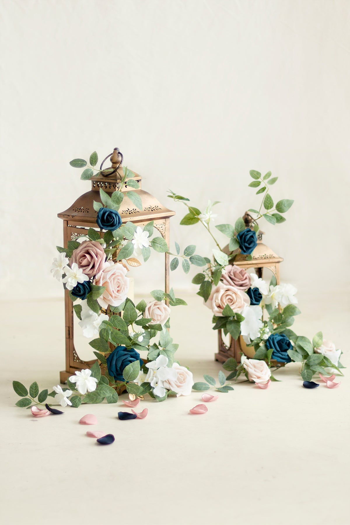 1.8ft Flower Garlands in Dusty Rose & Navy