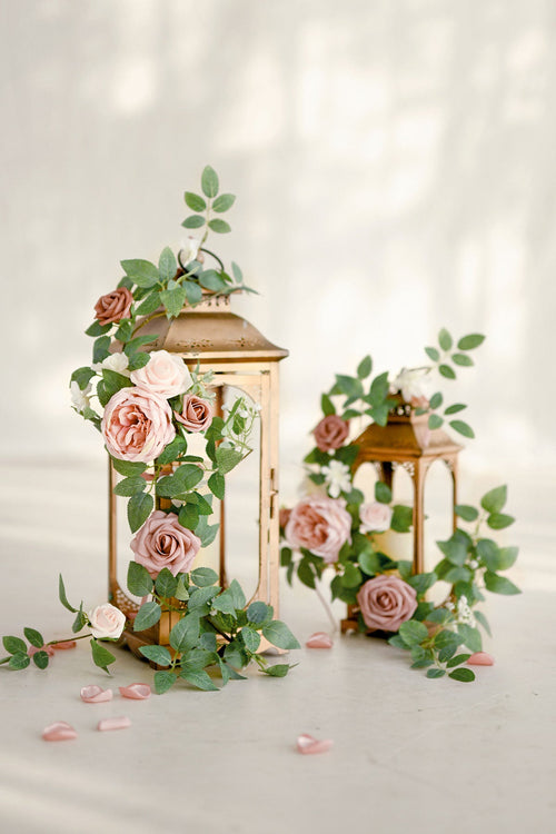 1.8ft Flower Garlands in Dusty Rose & Cream