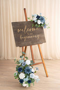 Deluxe Combo Set Flower Sign Decor in Dusty Blue & Navy