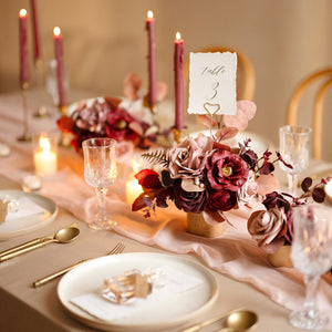 Assorted Floral Centerpiece Set in Burgundy & Dusty Rose | Clearance