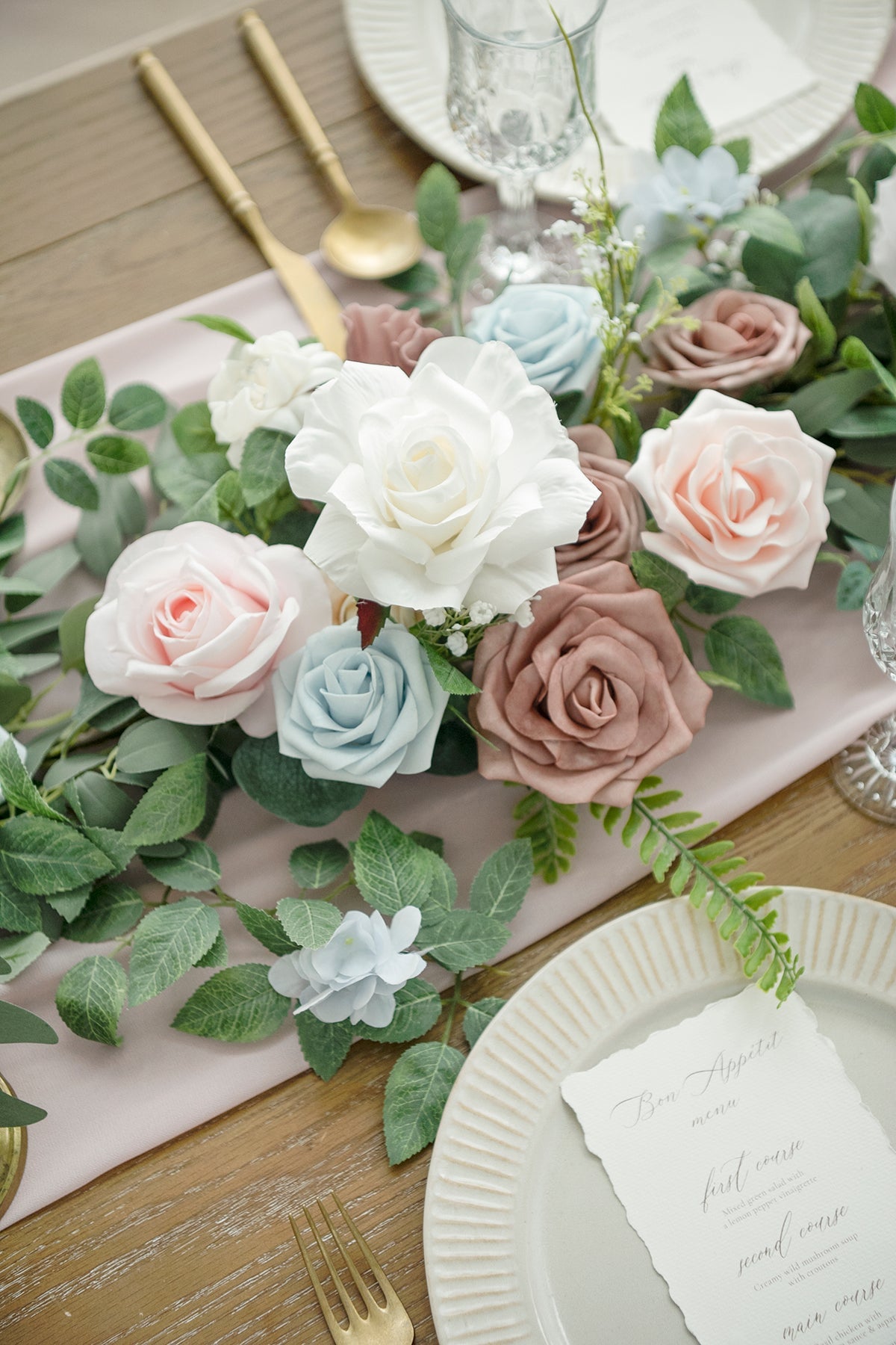 6ft Flower Garland in English Pastel