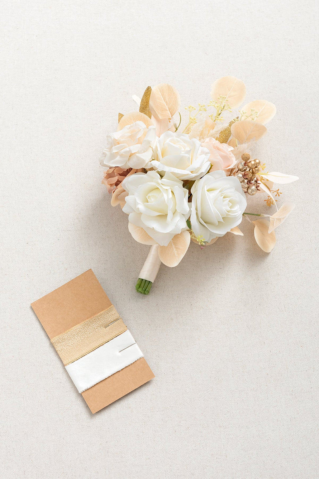 Additional Flower Decorations in White & Beige