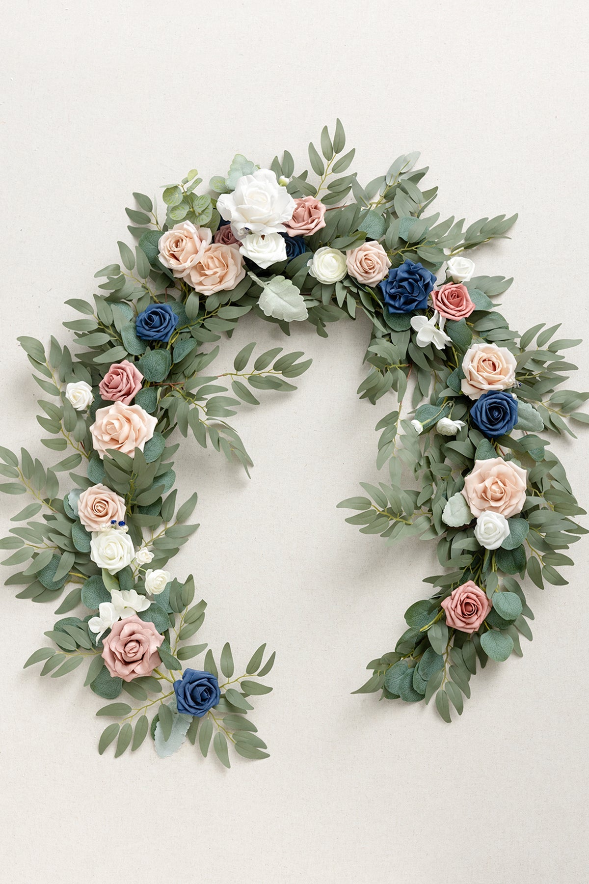 6ft Flower Garland in Dusty Rose & Navy | Limited Time