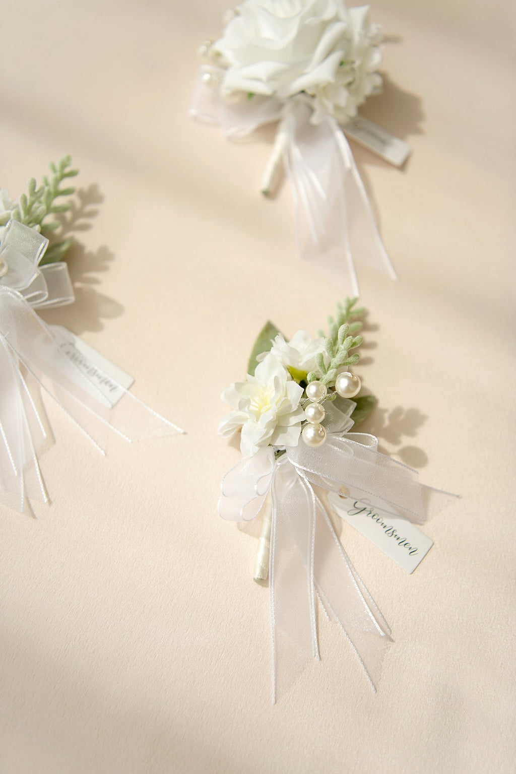 Additional Flower Decorations in White & Sage