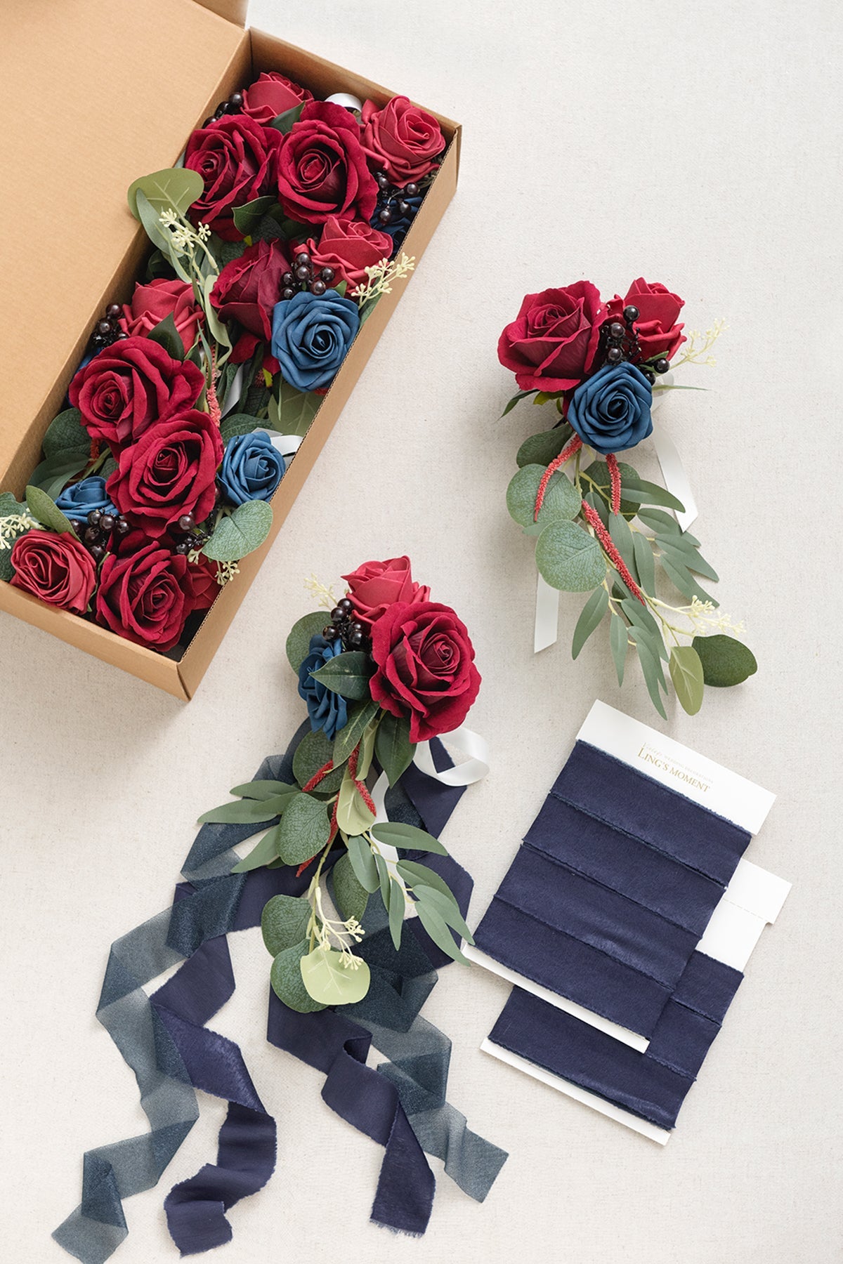 Aisle & Chair Decor in Burgundy & Navy