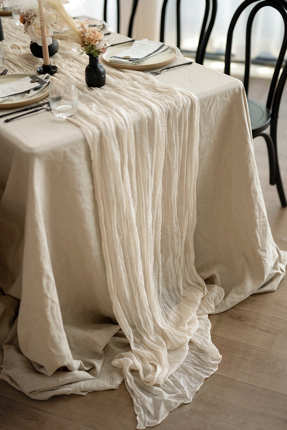 Table Linens in White & Beige