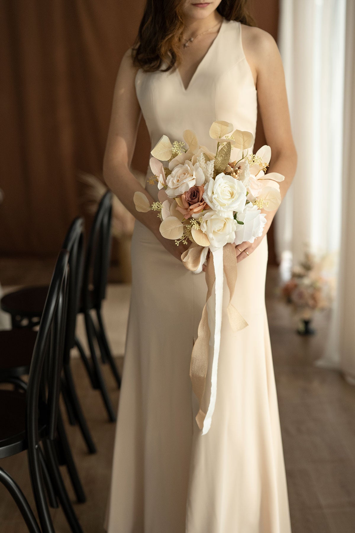 Additional Flower Decorations in White & Beige