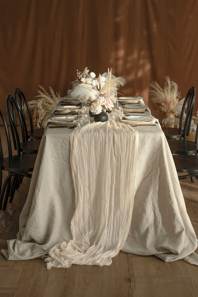 Table Linens in White & Beige