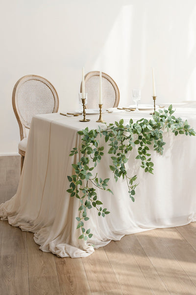 Large Floral Swag Set for Rectangle Head Table in Dusty Rose & Cream