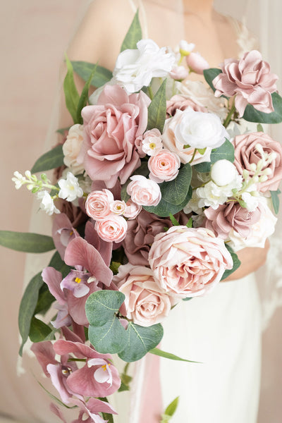 Bridal Flowers in Dusty Rose & Cream