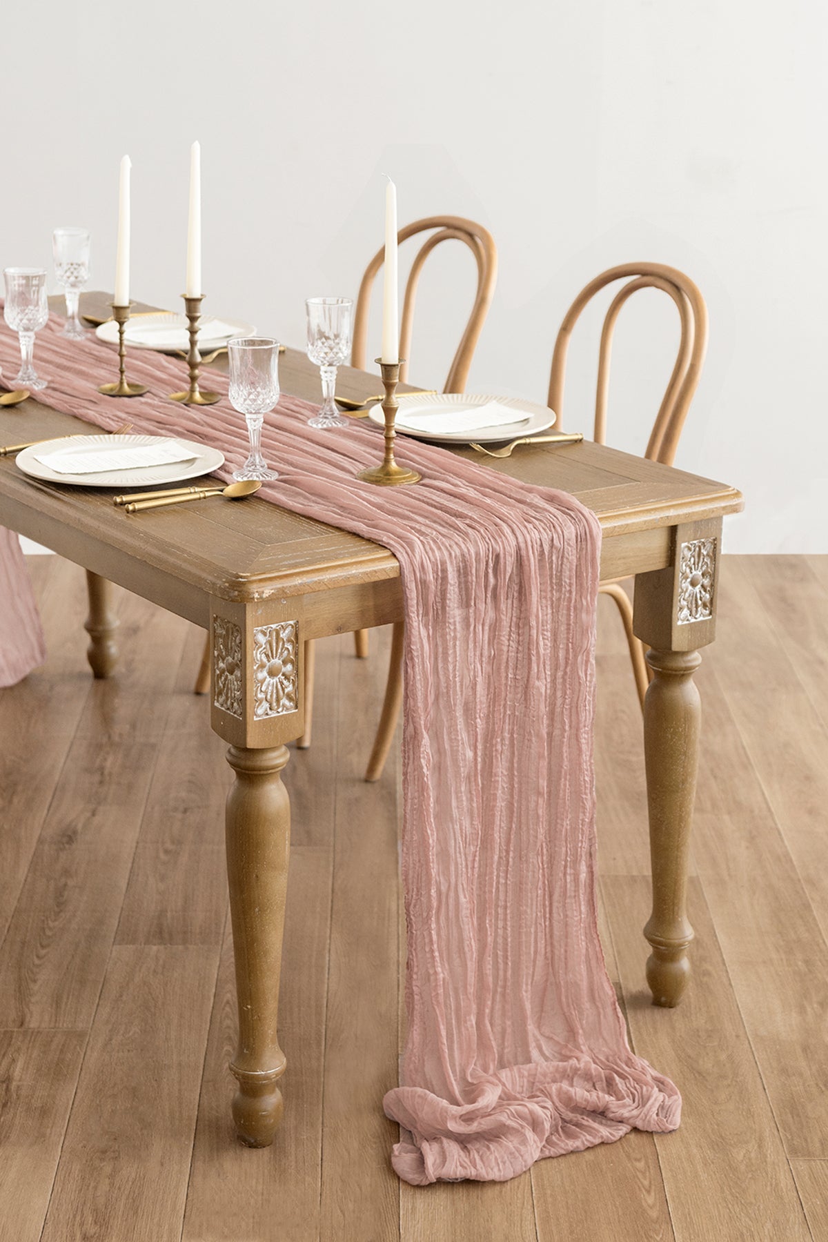 Table Linens in Dusty Rose & Mauve