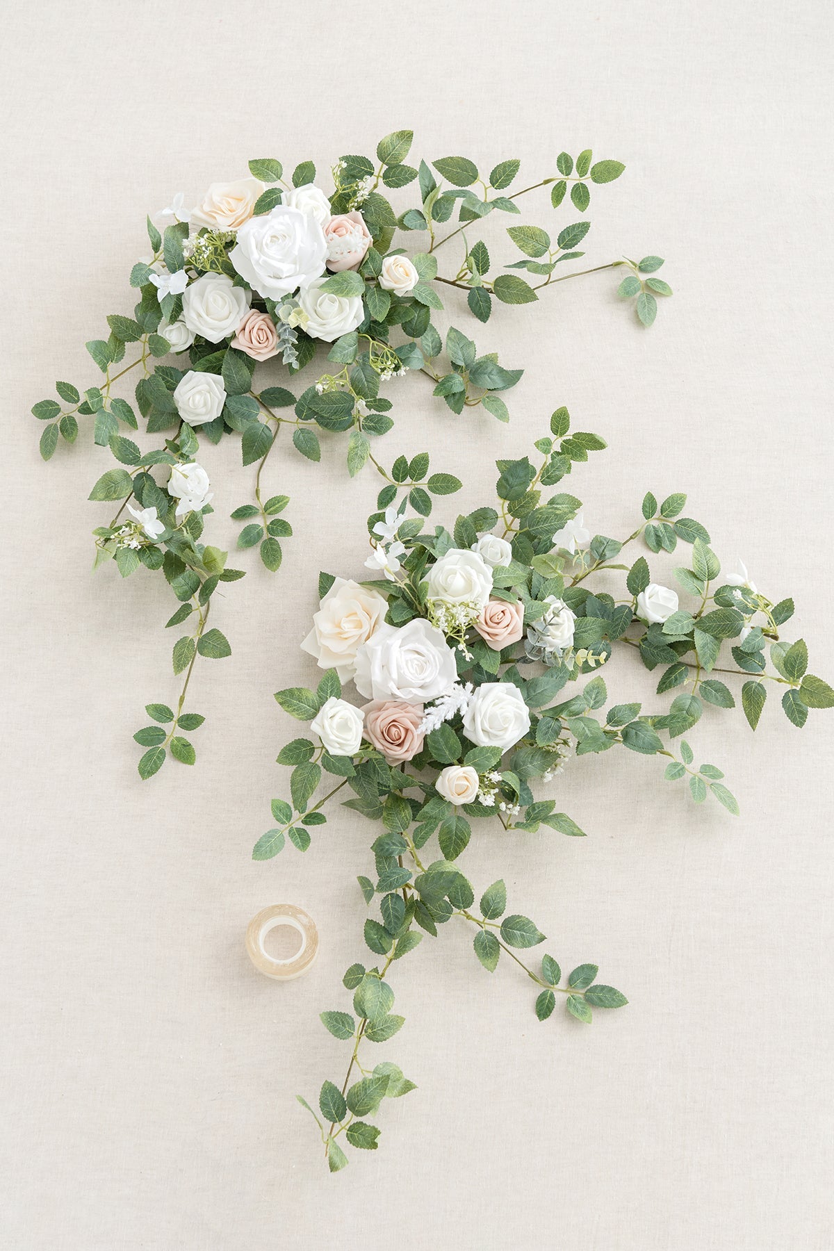 Sweetheart Table Floral Swags in White & Sage