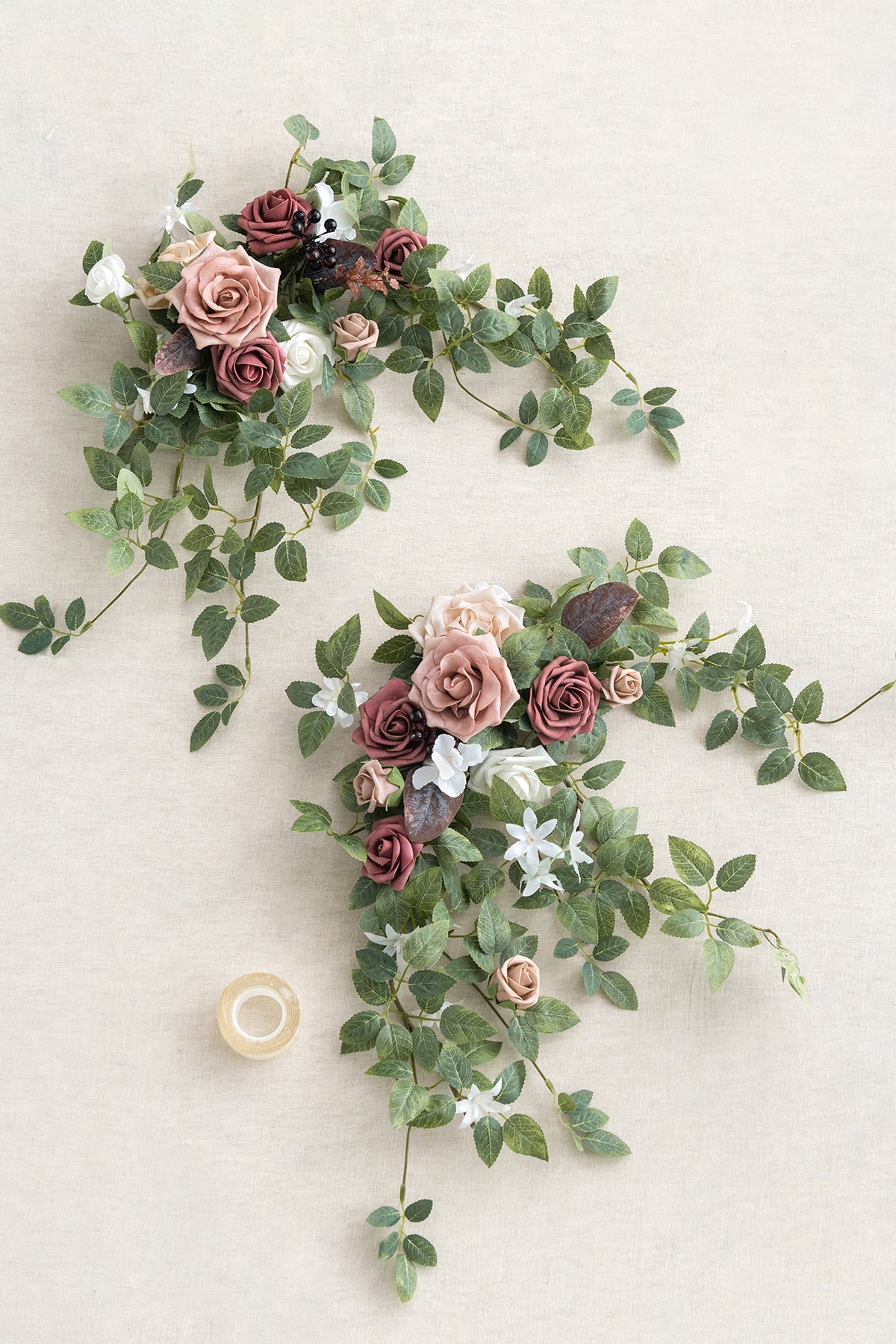 Sweetheart Table Floral Swags in Dusty Rose & Mauve