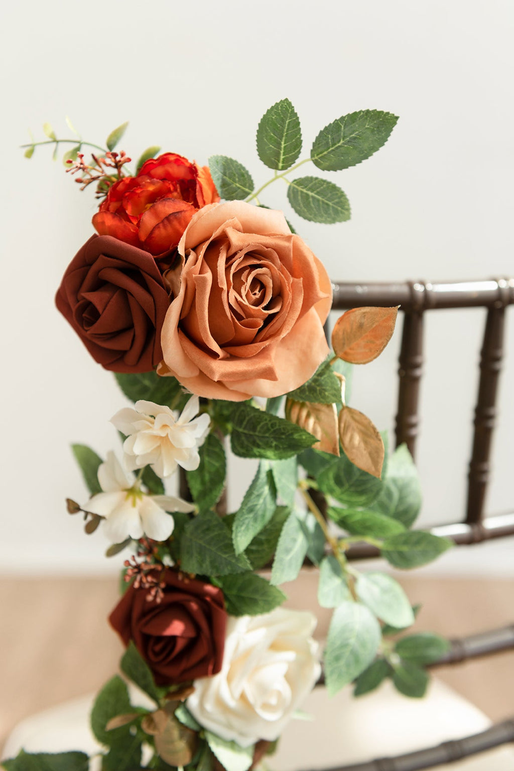 Wedding Hanging Chair Back Decoration in Sunset Terracotta