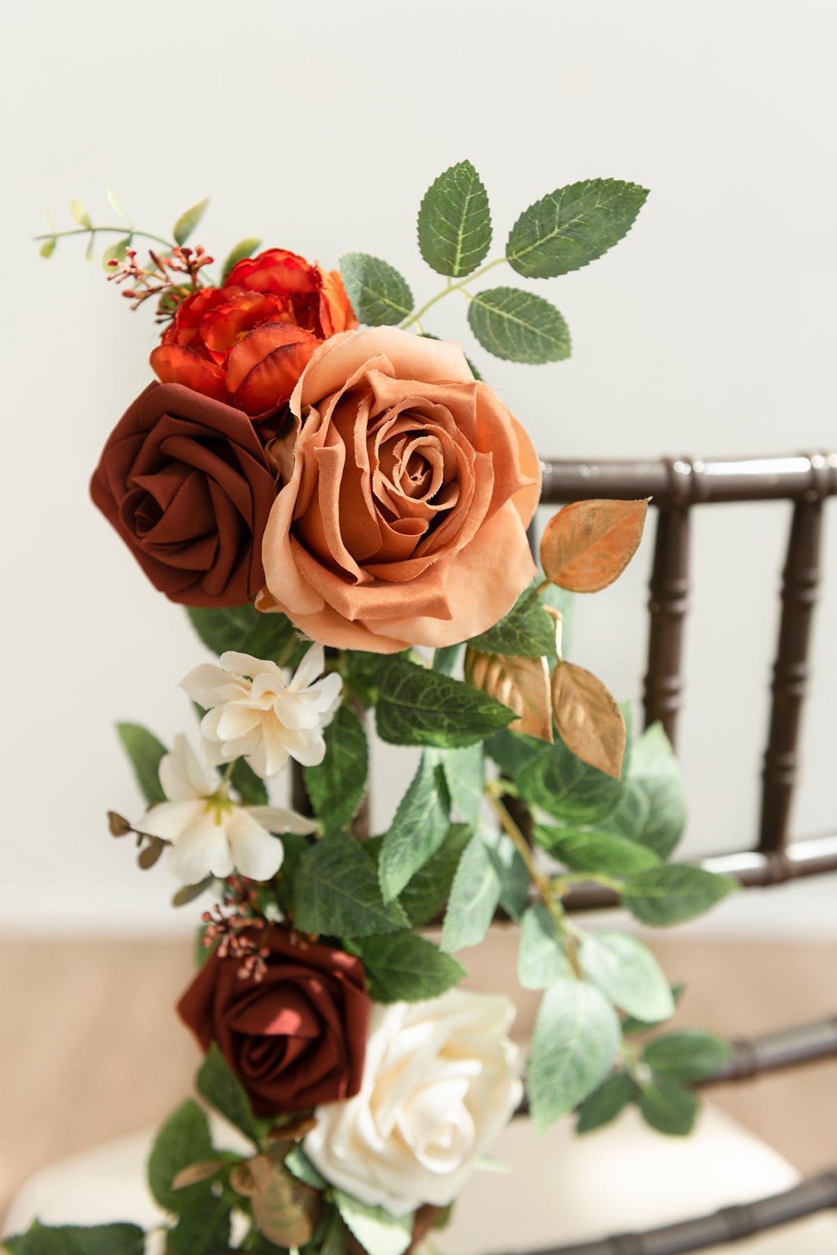 Wedding Hanging Chair Back Decoration in Sunset Terracotta