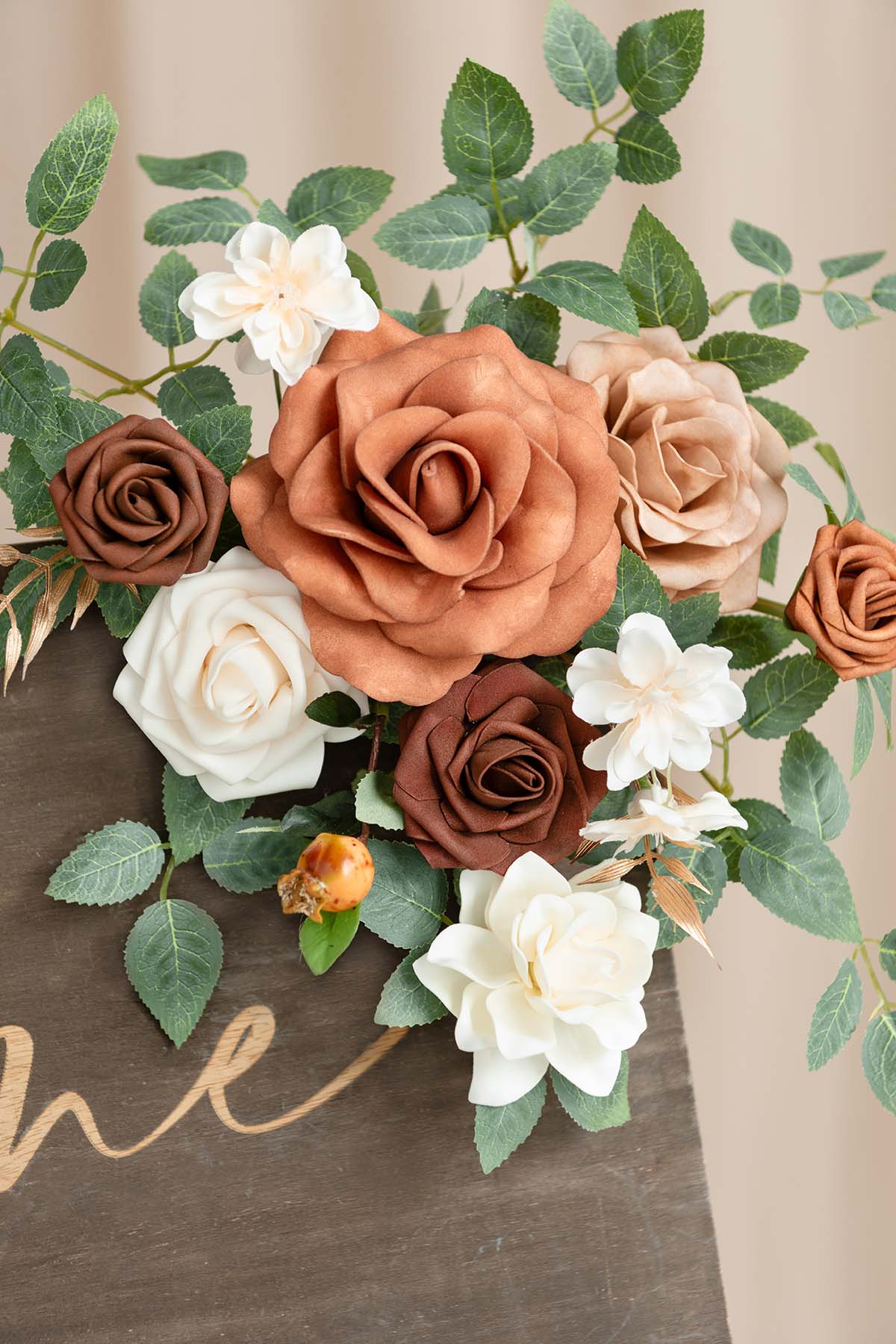 Flexible Combo Set Flower Sign Decor in Sunset Terracotta