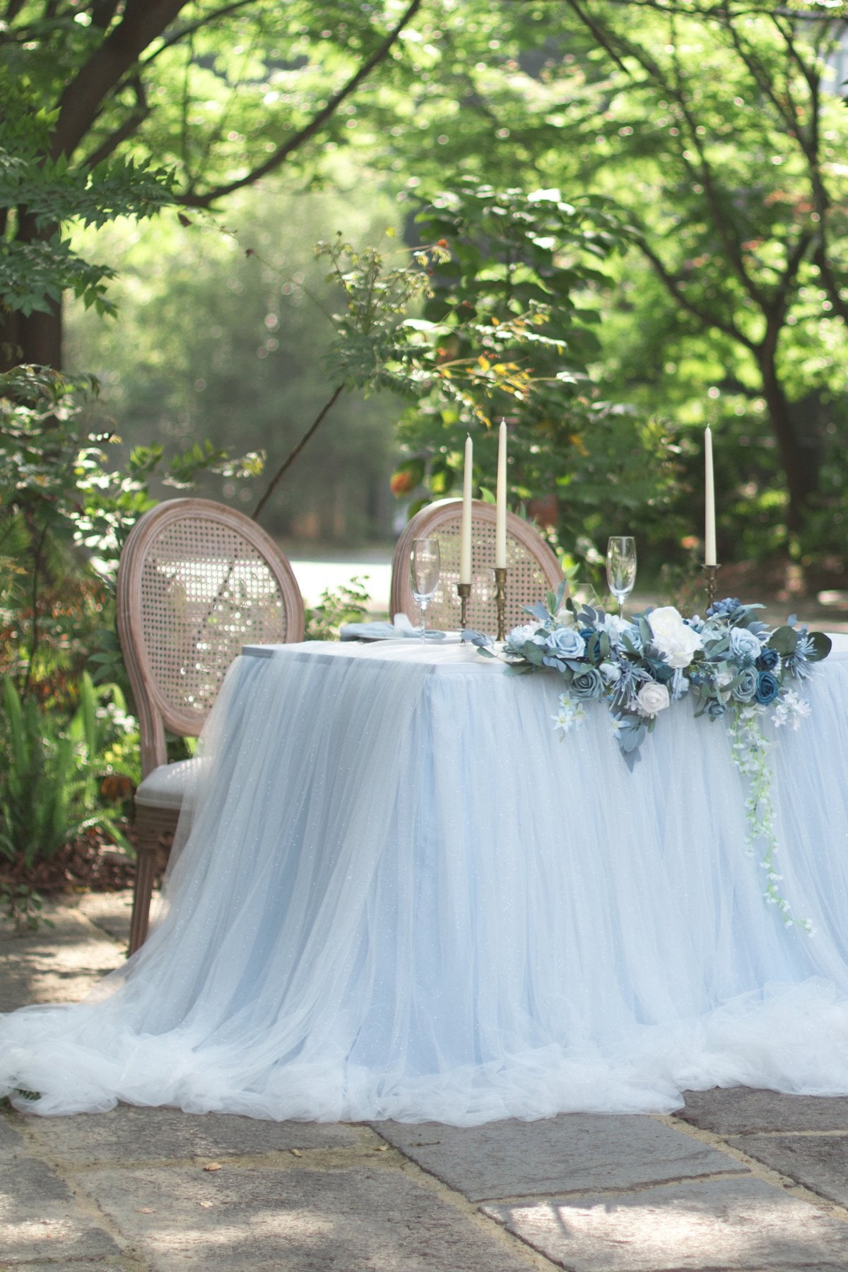 DIY Wedding Flower Packages in Dusty Blue