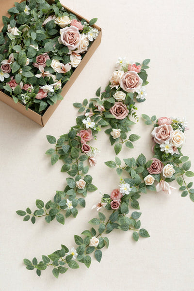 Wedding Hanging Chair Back Decoration in Dusty Rose & Cream