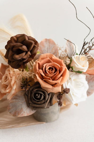Assorted Floral Centerpiece Set in Rust & Sepia