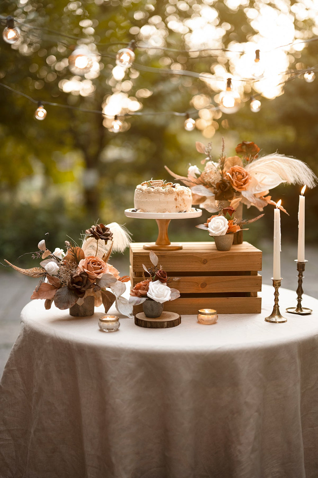 Flash Sale | Assorted Floral Centerpiece Set in Rust & Sepia