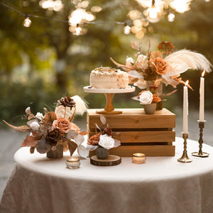Assorted Floral Centerpiece Set in Rust & Sepia