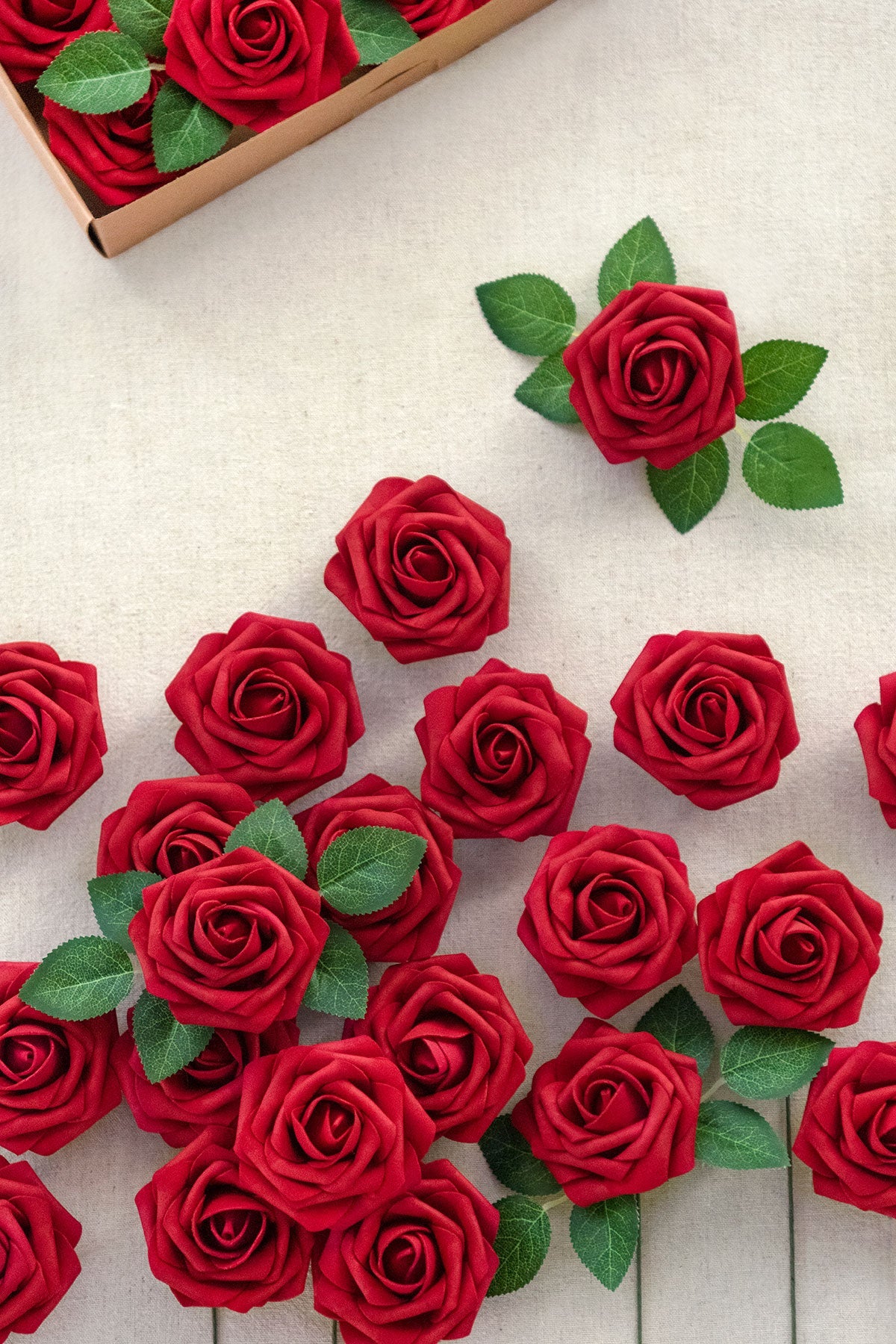 DIY Supporting Flower Boxes in Christmas Red & Sparkle