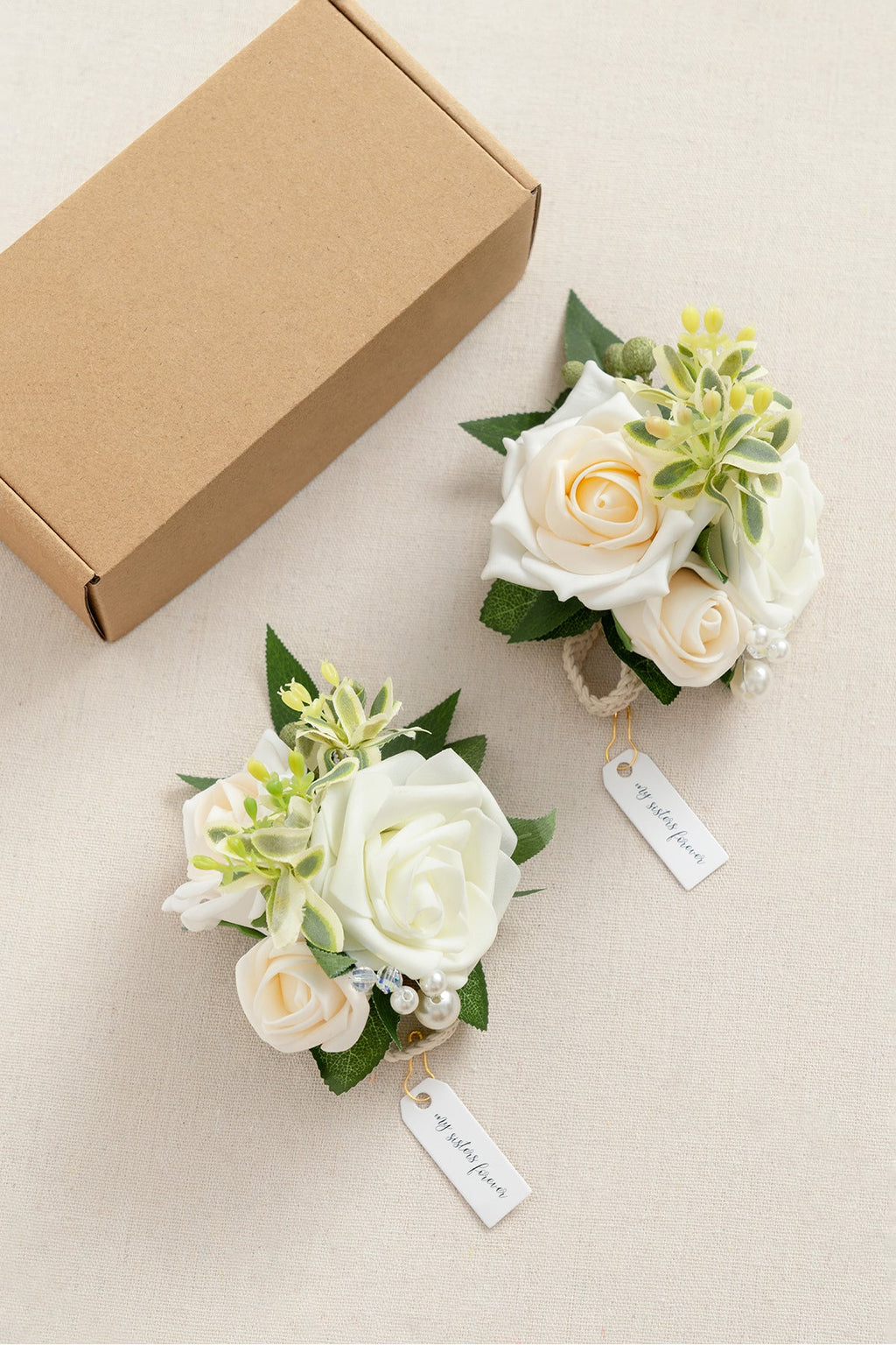 Additional Flower Decorations in White & Sage