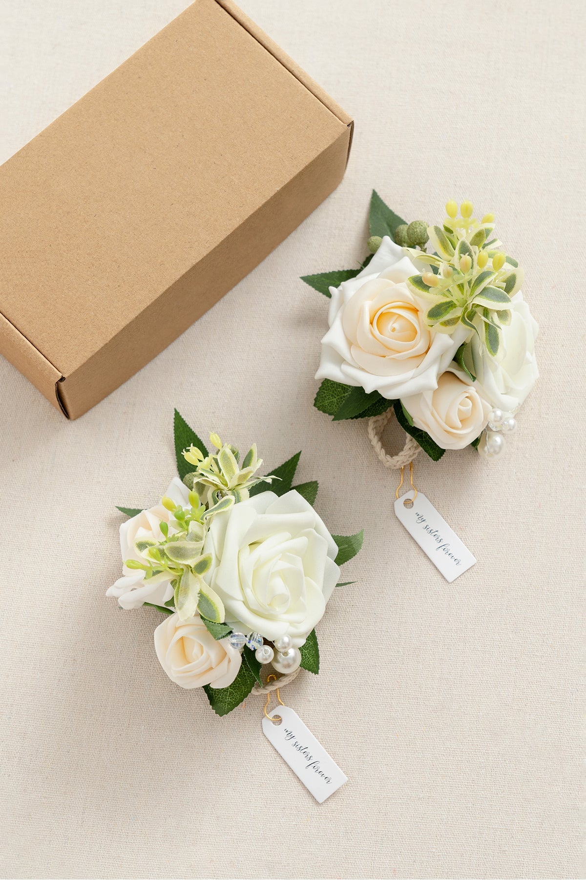 Additional Flower Decorations in White & Sage