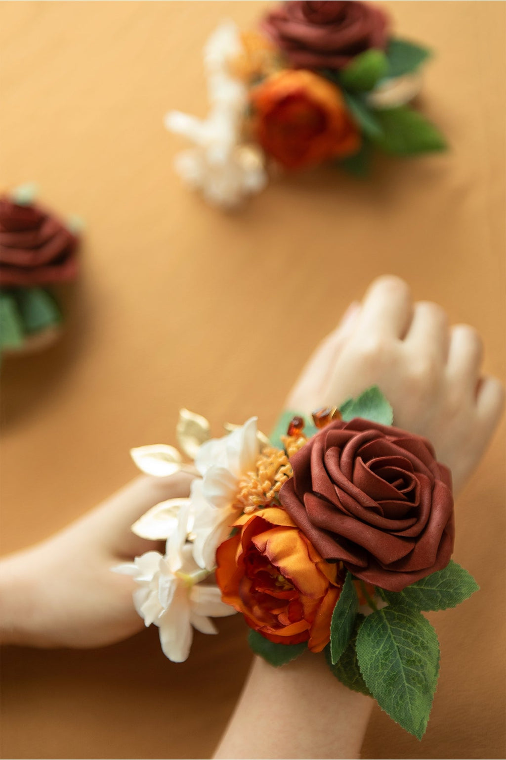 Additional Flower Decorations in Sunset Terracotta