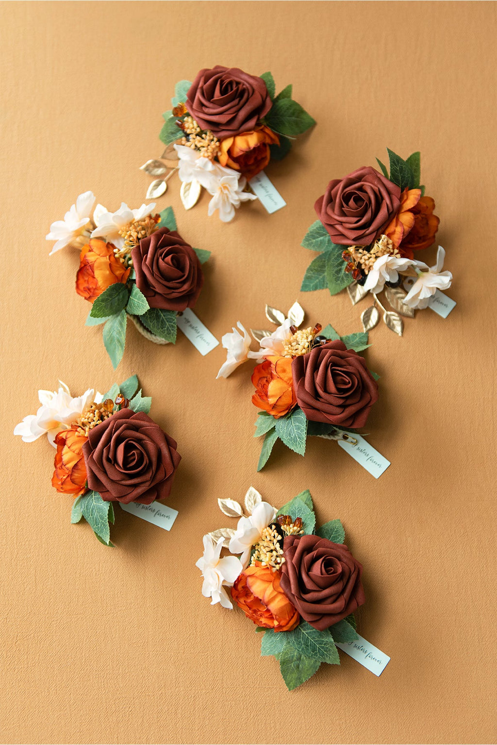 Additional Flower Decorations in Sunset Terracotta
