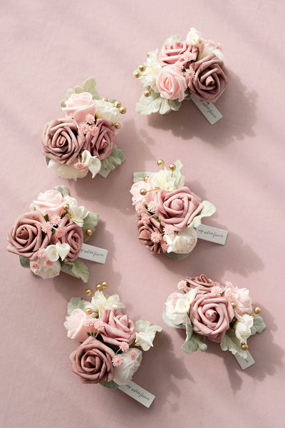 Bridal Flowers in Dusty Rose & Cream
