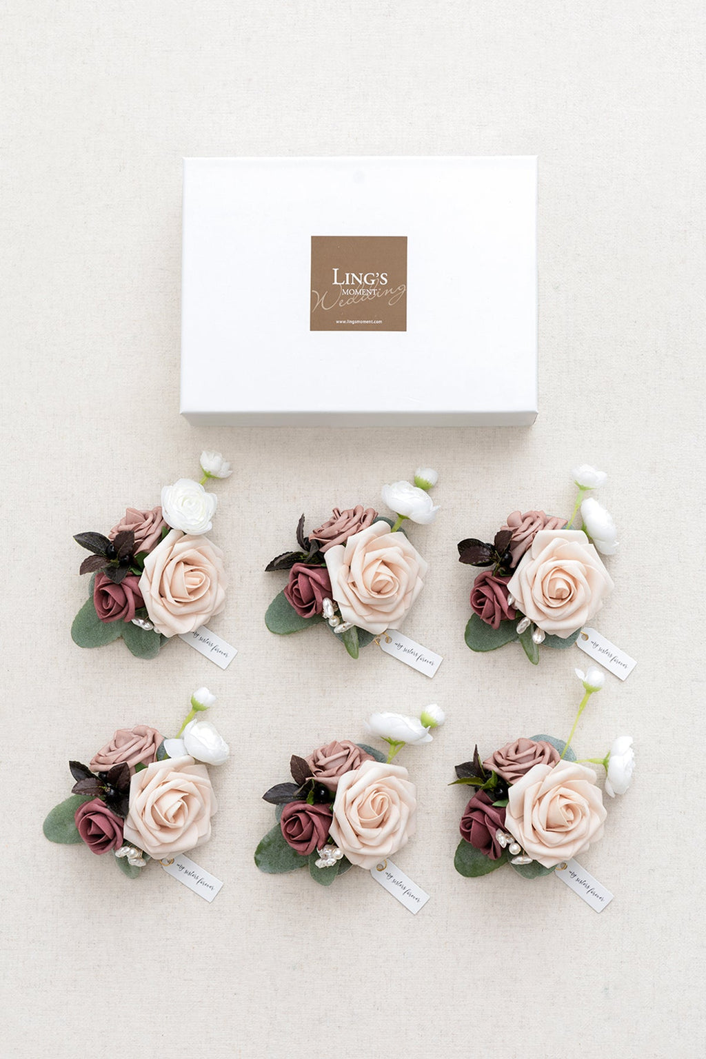 Additional Flower Decorations in Dusty Rose & Mauve