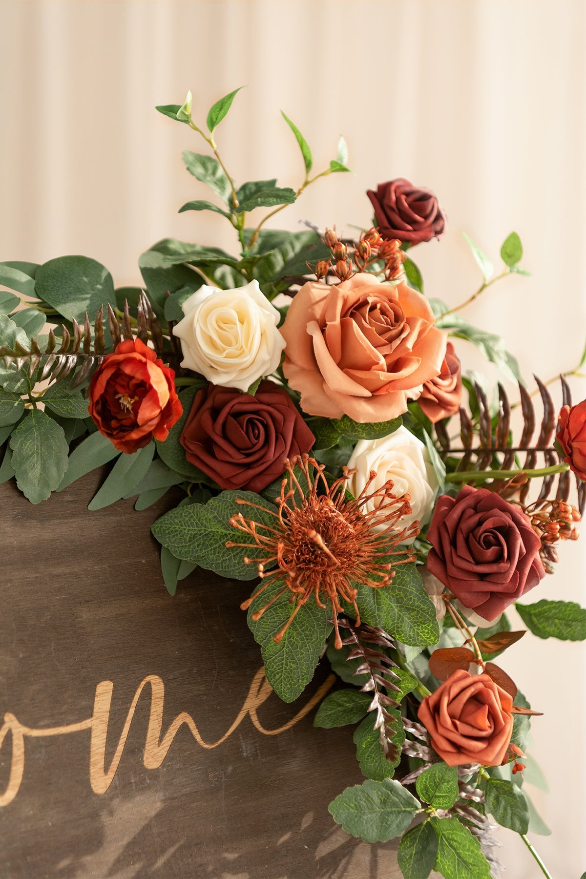 Deluxe Combo Set Flower Sign Decor in Sunset Terracotta | Clearance