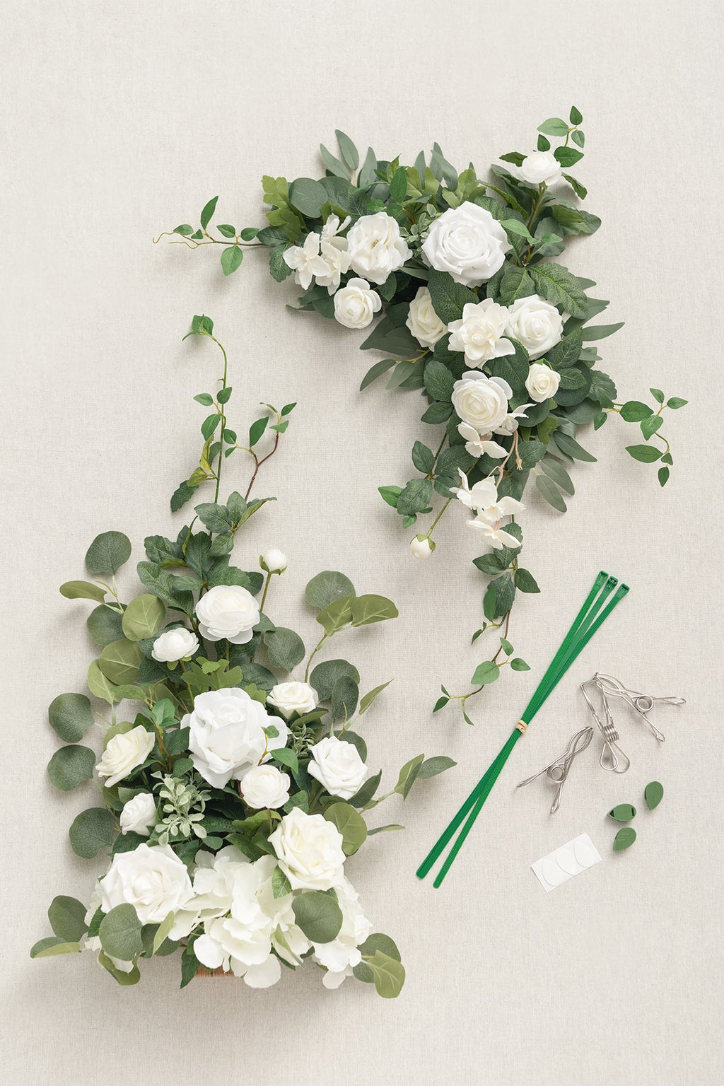 Deluxe Combo Set Flower Sign Decor in White & Sage