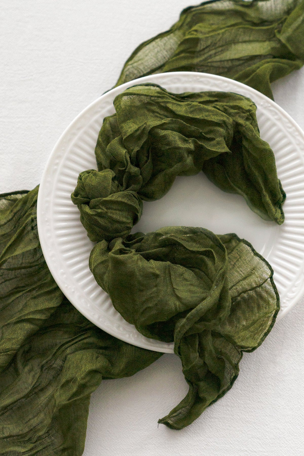 Cheesecloth Napkins & Table Runner Set for Reception - 12 Colors