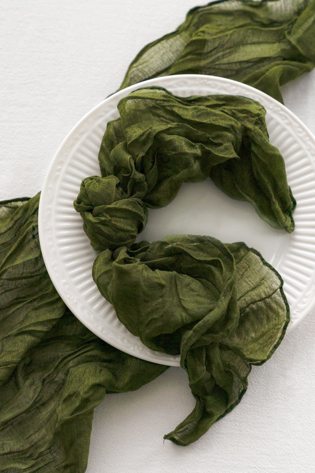 Cheesecloth Napkins & Table Runner Set for Reception - 12 Colors