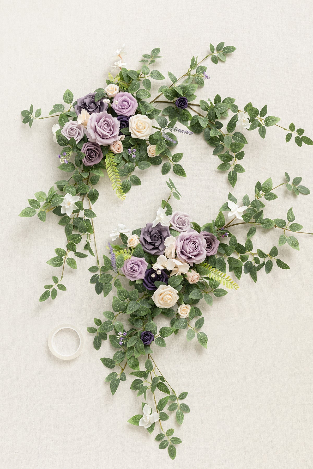 Sweetheart Table Floral Swags in Lilac & Gold