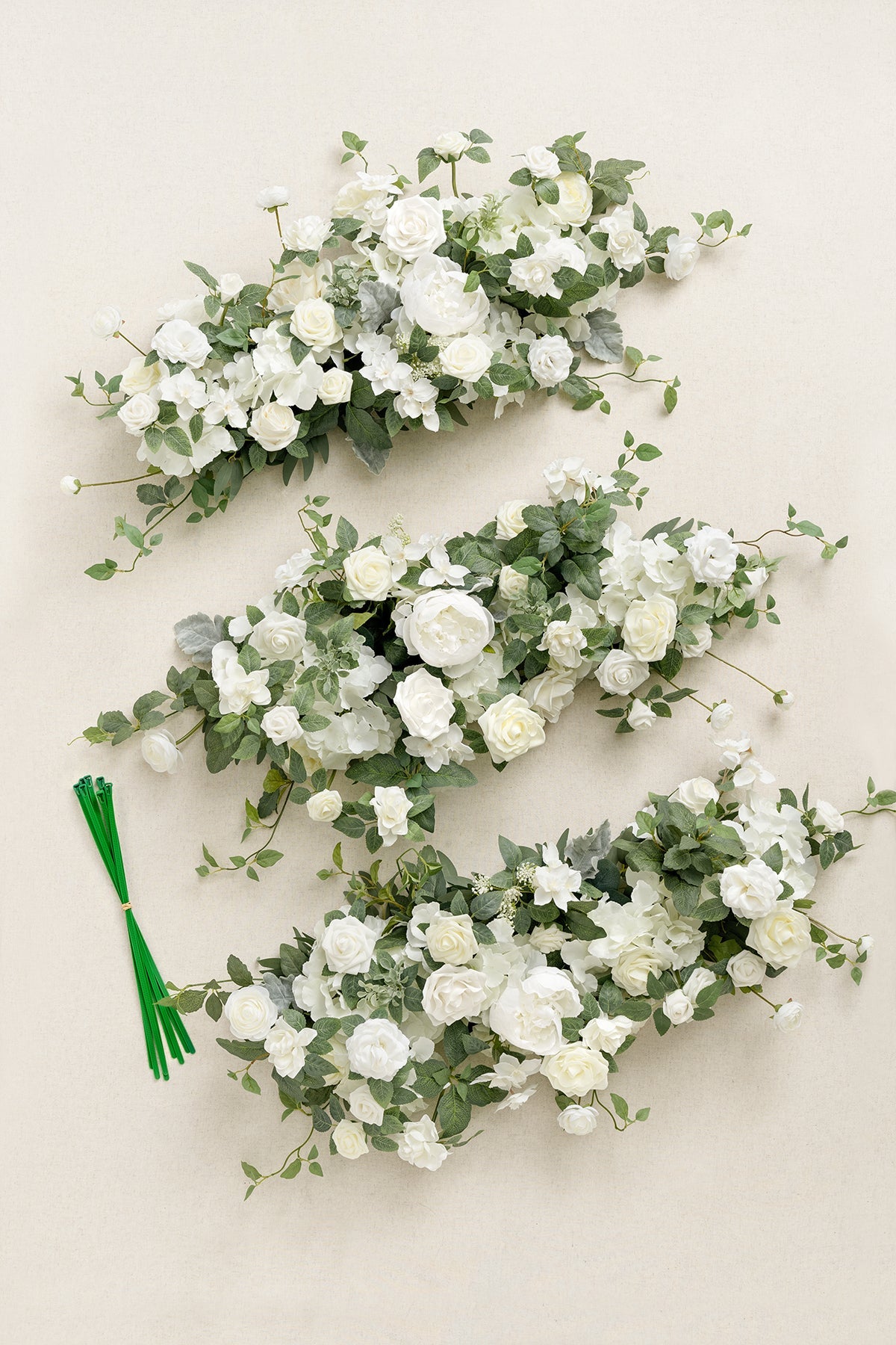 Garland Flower Arch Decor in White & Sage
