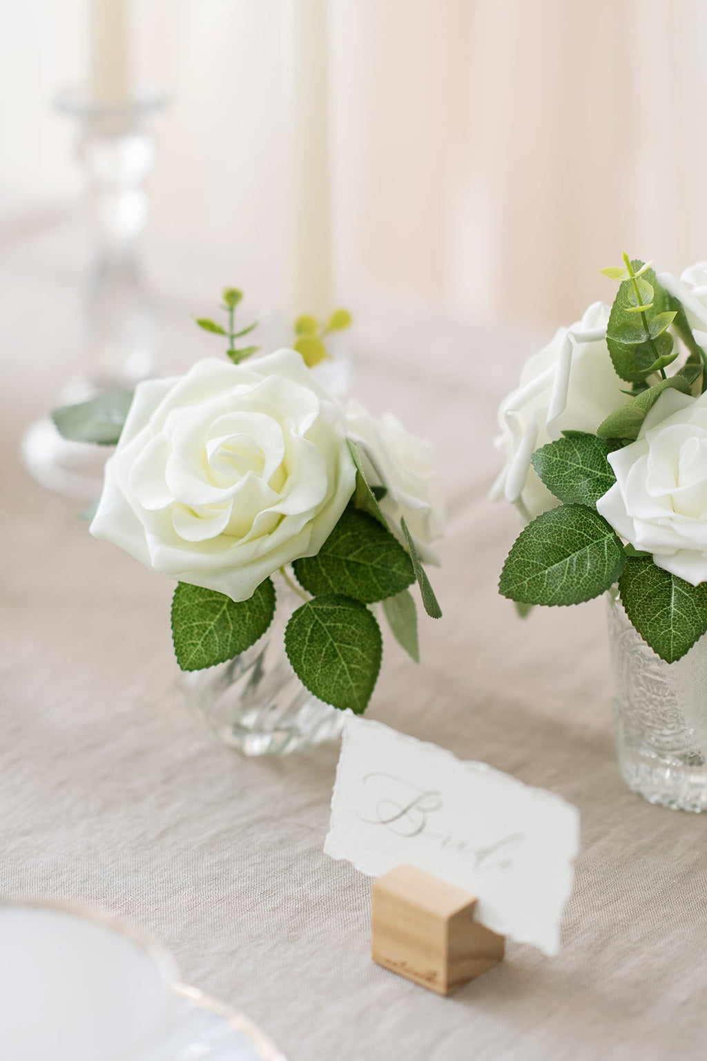 3.5" Foam Avalanche Rose with Stem - 3 Colors