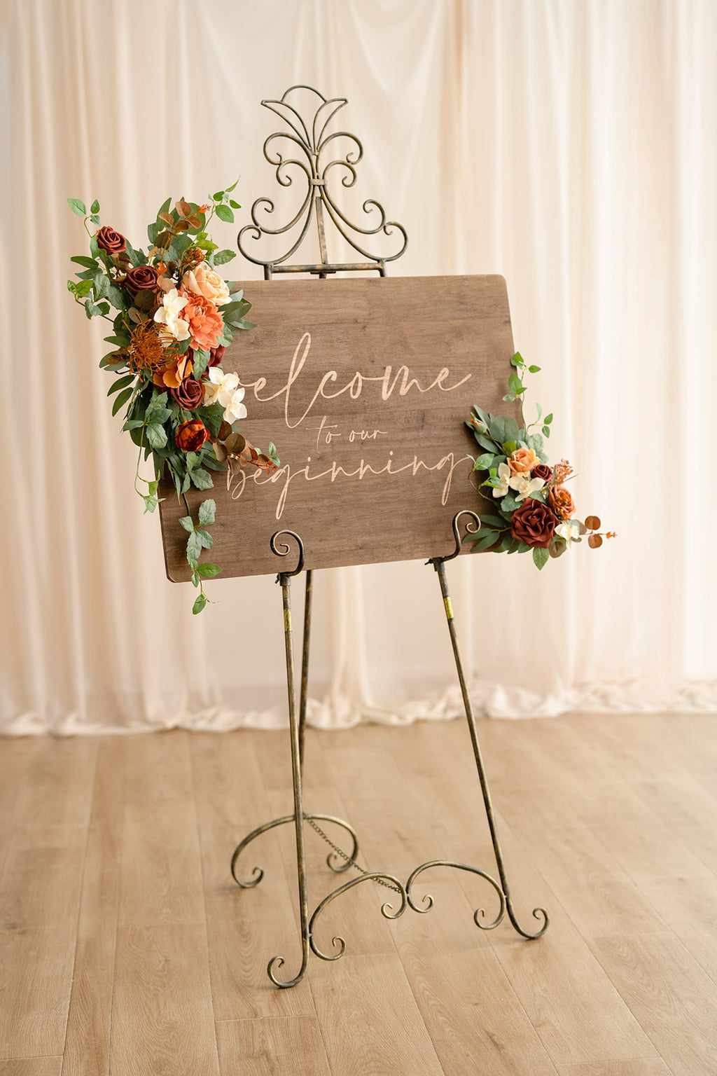 Combo Set Flower Sign Decor in Sunset Terracotta
