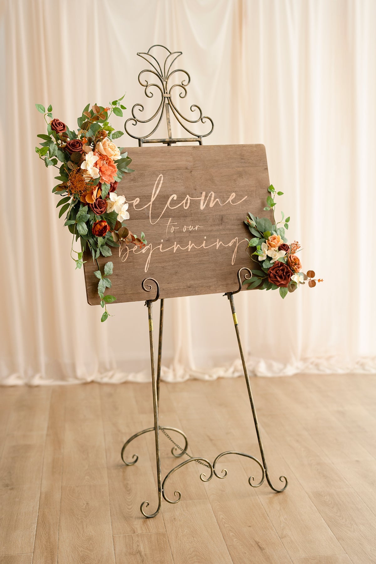Combo Set Flower Sign Decor in Sunset Terracotta