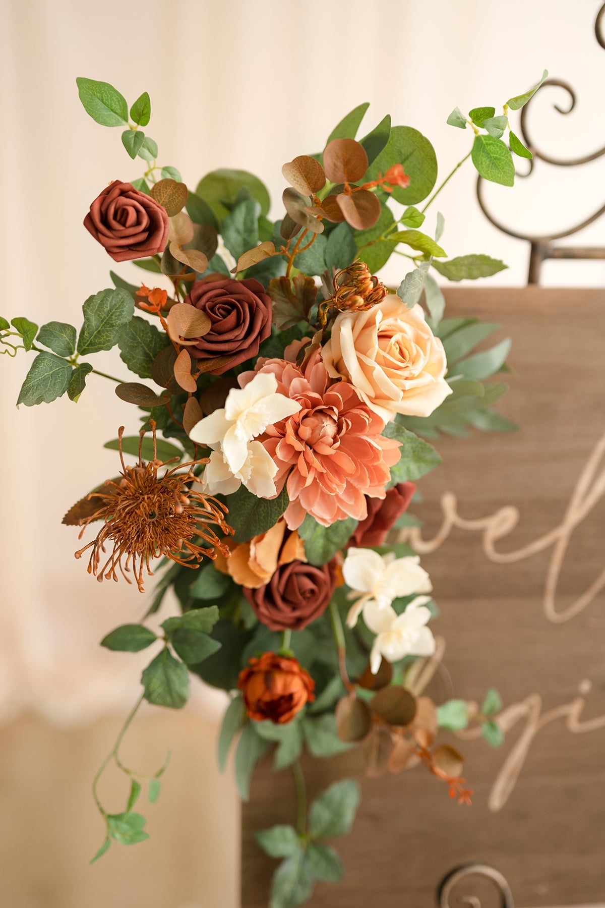 Combo Set Flower Sign Decor in Sunset Terracotta