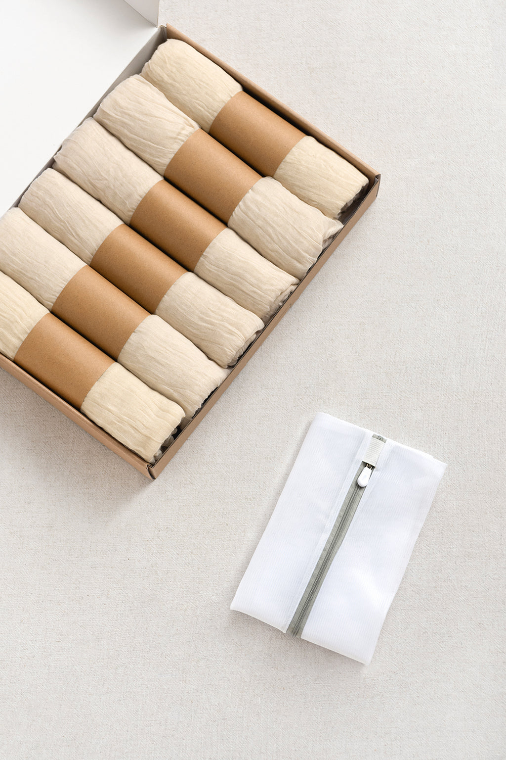 Cheesecloth Table Runner in Ivory