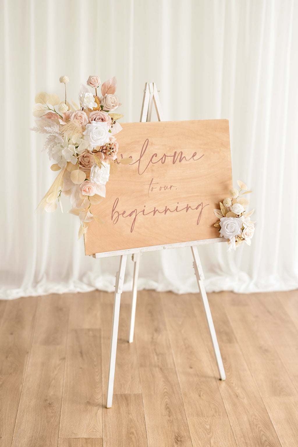 Combo Set Flower Sign Decorin White & Beige