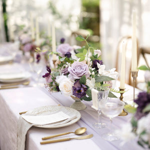 Large Floral Centerpiece Set in Lilac & Gold