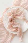 Cheesecloth Napkins & Table Runner Set for Reception - 12 Colors
