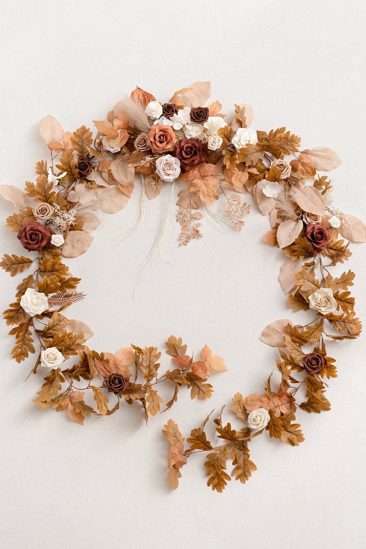 Head Table Flower Garland in Rust & Sepia