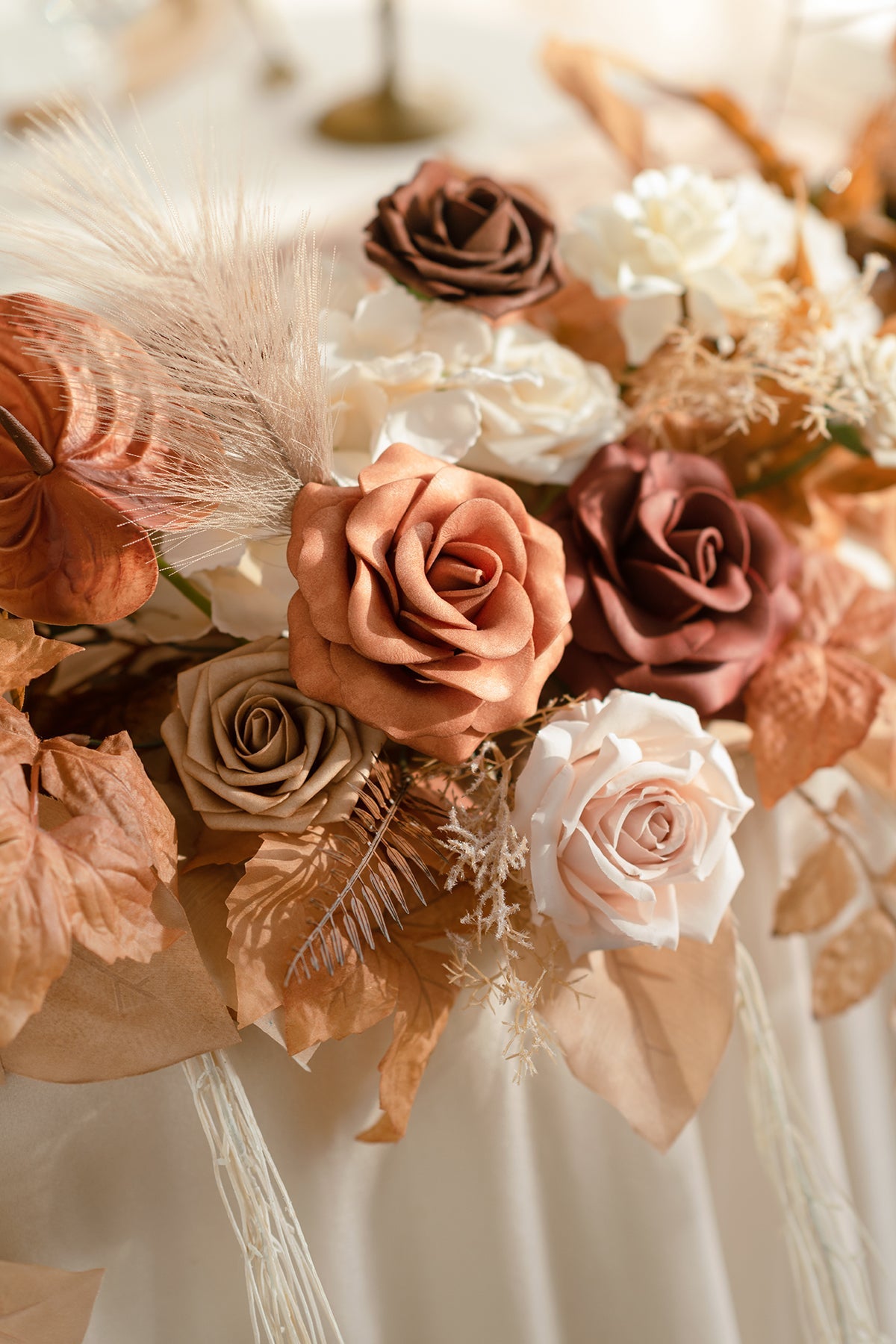 Head Table Flower Garland in Rust & Sepia